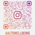 Aalto Wellbeing sosiaalisen median QR-koodi 2024