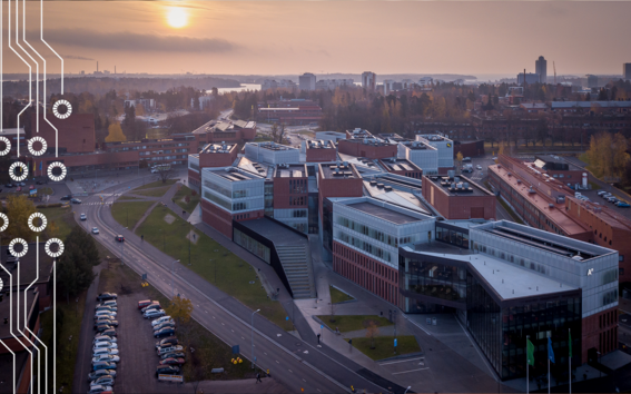 Aerial view to Aalto University Otaniemi campus