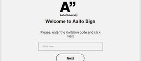 Aalto Sign electronic signing service