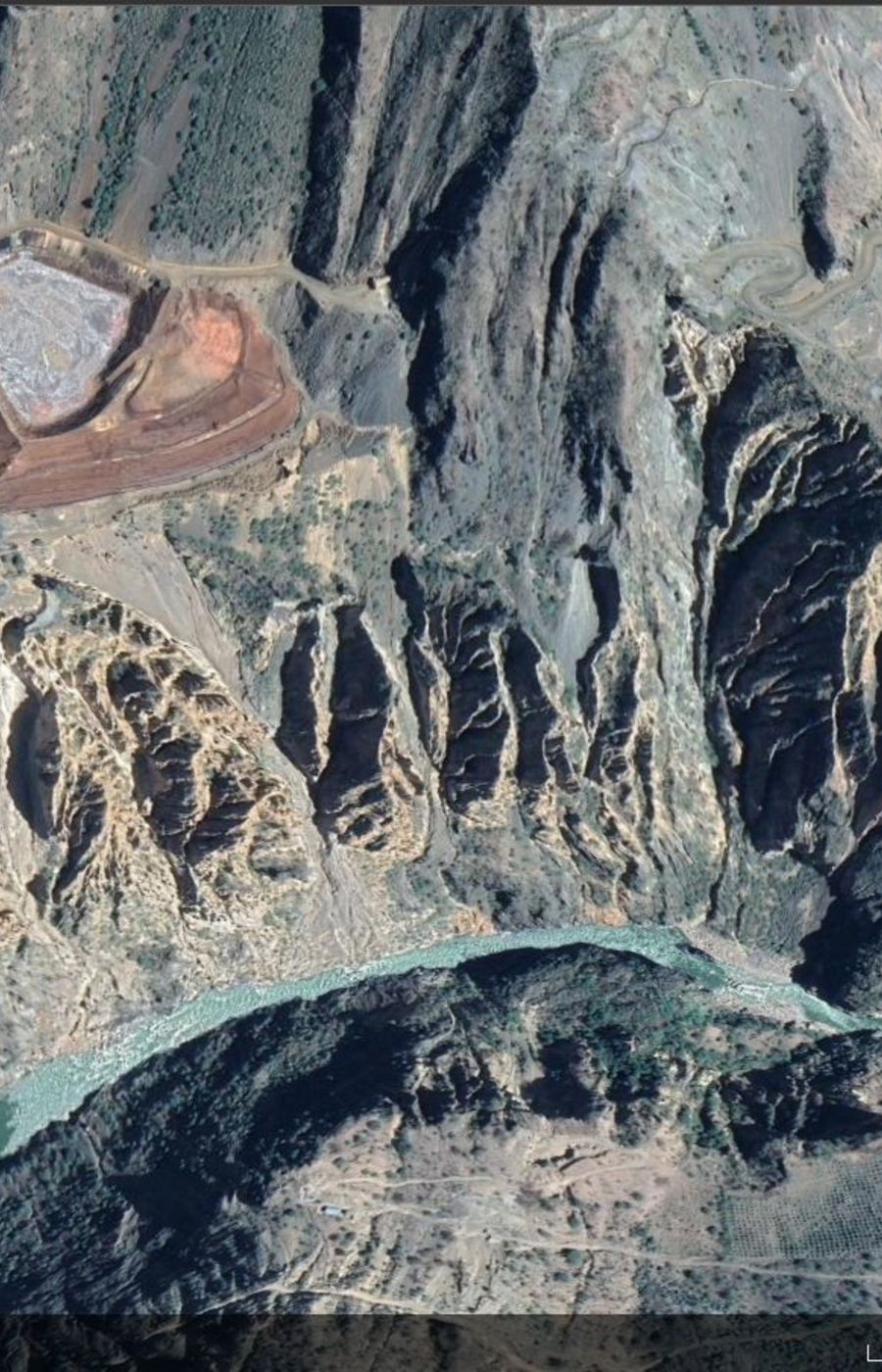 Air photo of a mine 