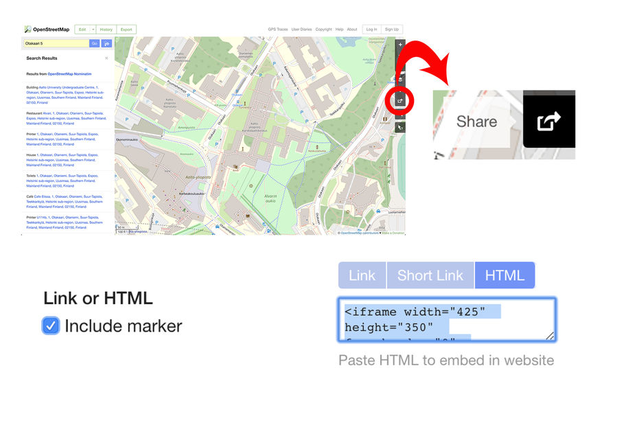 example – how to get map URL