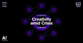 U-CREATE 2020: Creativity amid Crisis. Graphic Design by Heini Hälinen