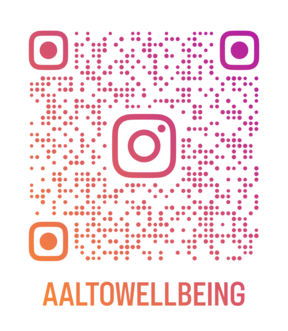Aalto Wellbeing social media QR code 2024