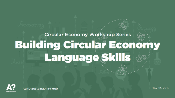 Building Circular Economy Language Skills
