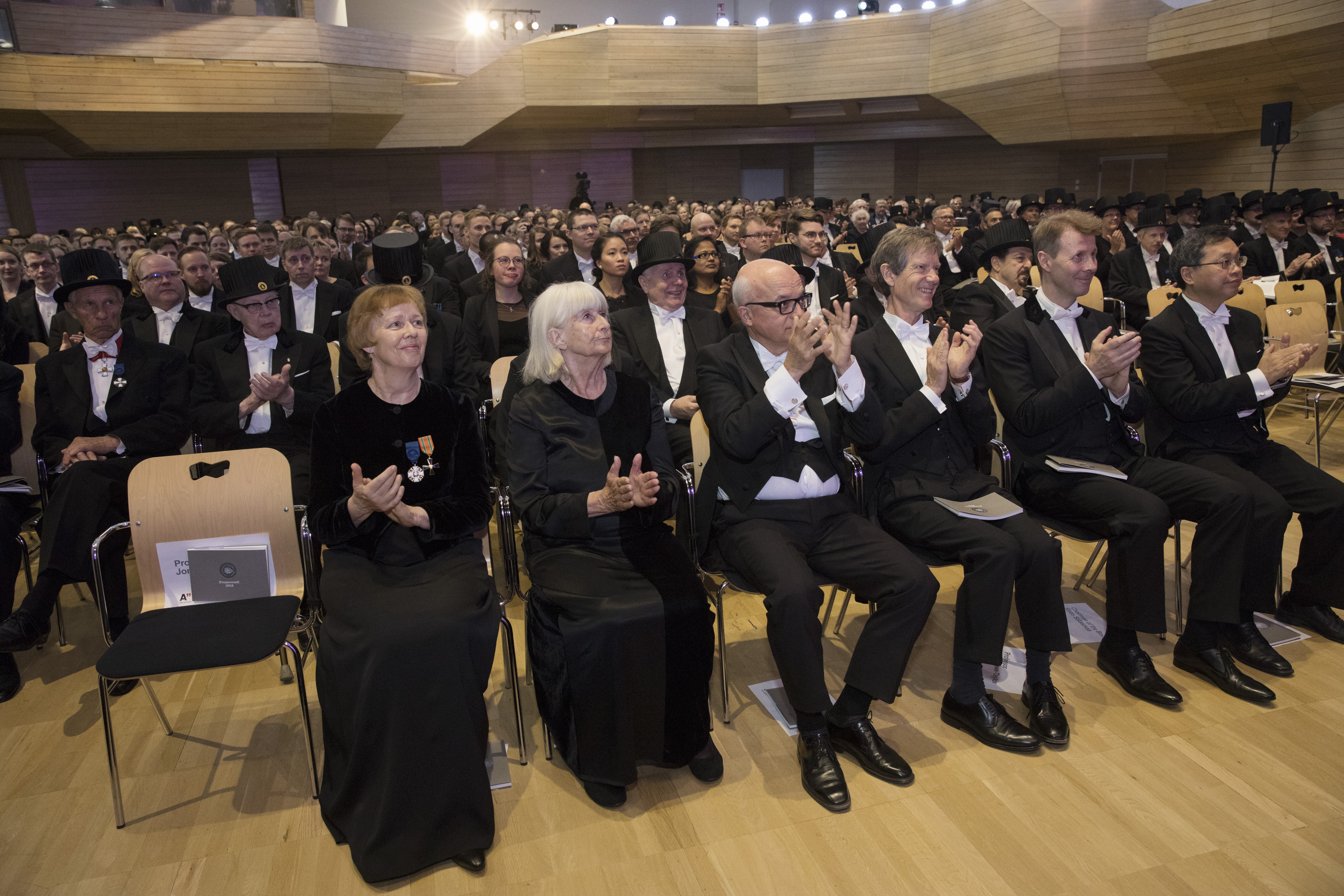 l-r: Lea Kauppi, Kaarina Löfström, Hüseyin Sehitoglu, John Shawe-Taylor, Risto Siilasmaa and Ichiro Terasaki