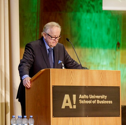 Martti Ahtisaari giving a speech in Homecoming Day 2016