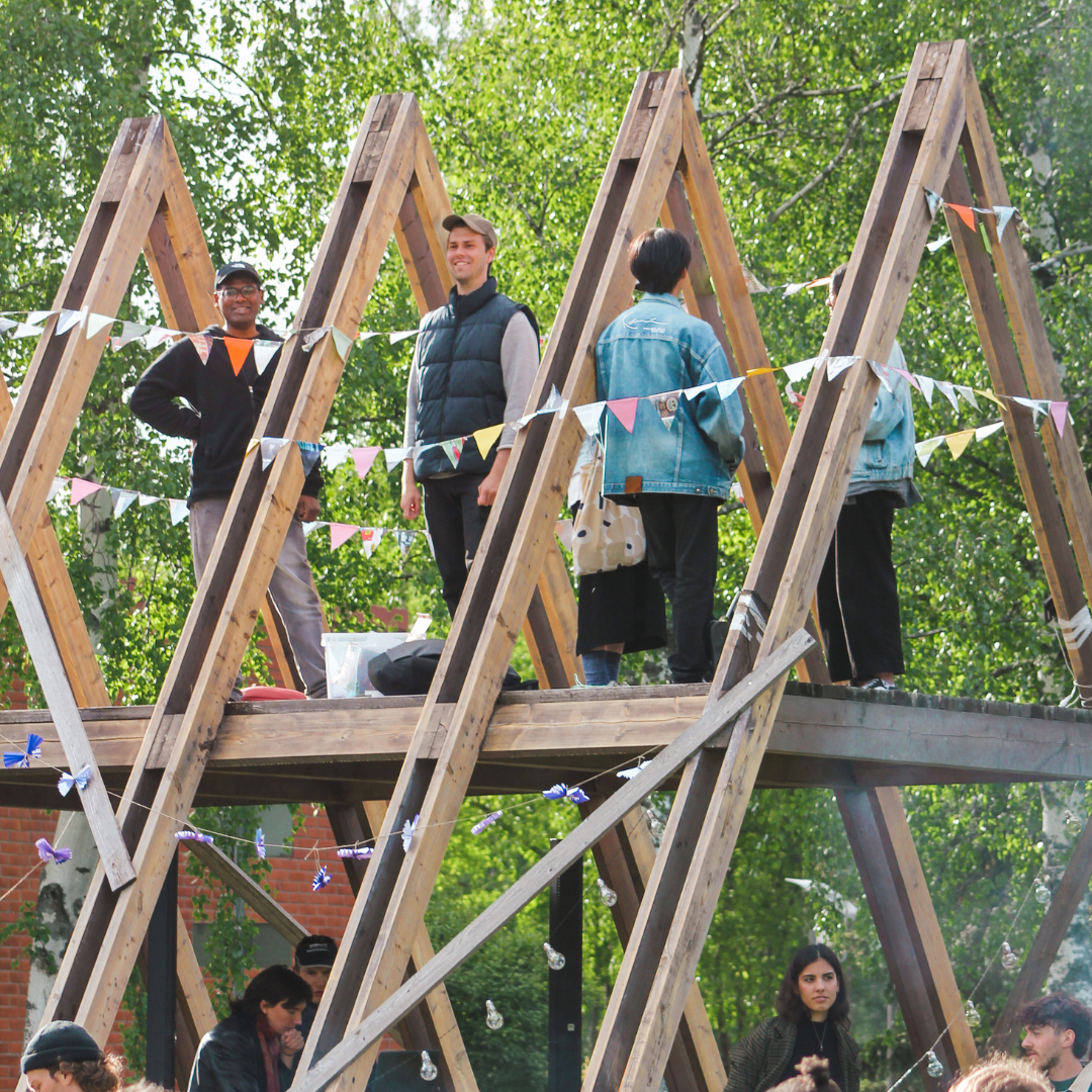 A picture from Test Site's summer opening party. Photographer: Meri-Tuuli Moilanen. 