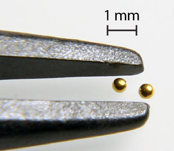 little gold spheres