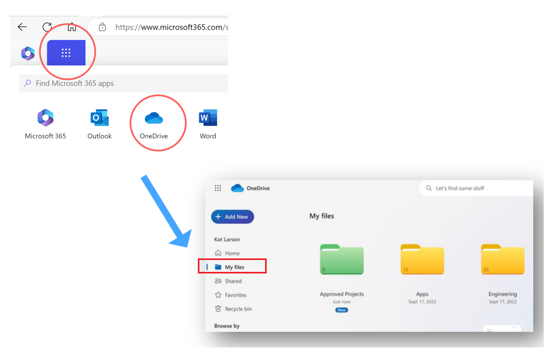 Kuinka käytän OneDrivea