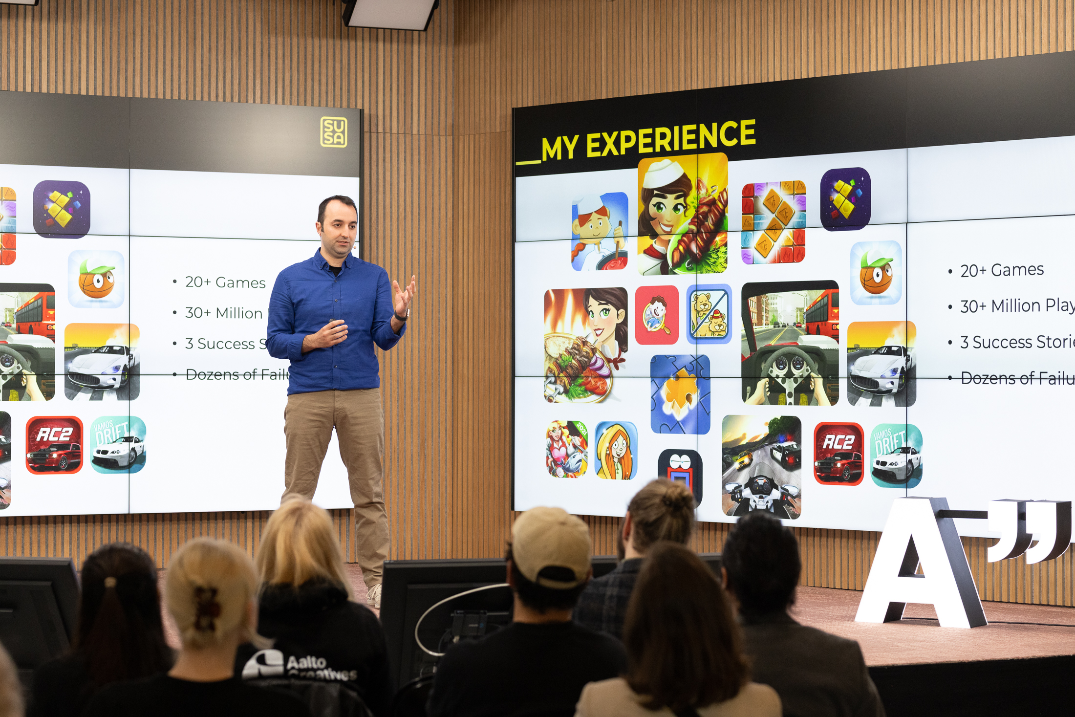Hasan Demircioglu at Aalto Creatives Demo Day