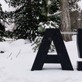 A! 3D logo in winter