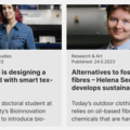 Example of an automatic liftup on aalto.fi. The liftup shows four different news.