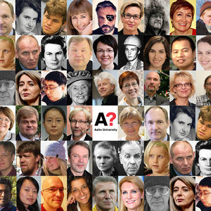 Collection of passport photos of different people