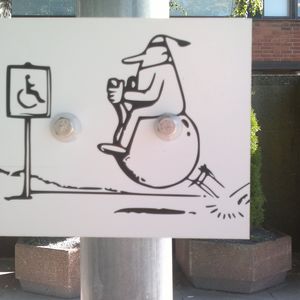 Accessible parking sign as understood by Pertti Jarla