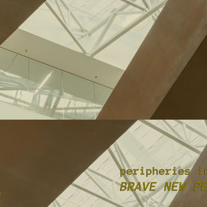 a grid photo of steel and glass elements in beige