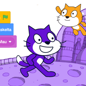 Lohko-ohjelmointia sekä kaksi eläinhahmoa