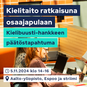 Tackling the talent shortage with Finnish and Swedish skills 5 November 2024 at 14-16, Aalto University and live stream