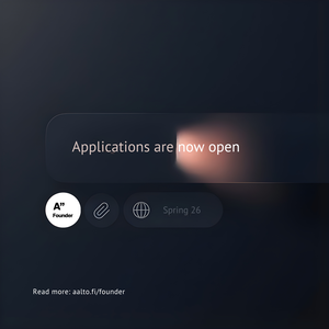 Dark background with text 'Applications are now open'. Icons and link to more information at the bottom.