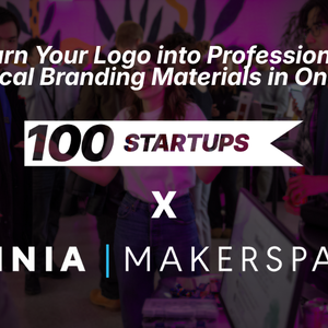Promotional image for the 100STARTUPS session with Omnia Makerspace