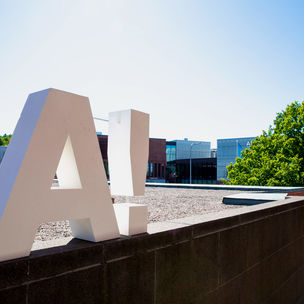 A logo around campus