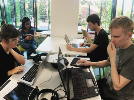 Student's working on New Children's Hospital soundscape