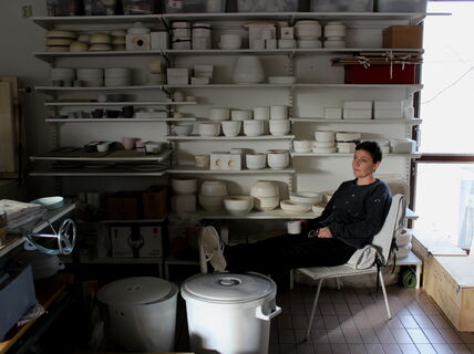 Nathalie Lautenbacher in her studio
