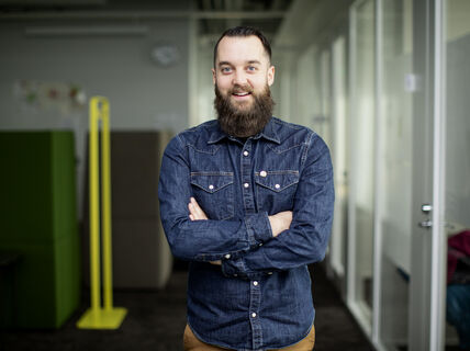 portrait of assistant professor Martin Andraud. Photo: Evelin Kask