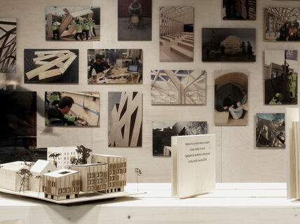 Wood Wonders exhibition at Helsinki airport. Photo: Anne Kinnunen