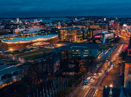 View of Helsinki by night. Photo by Ioannis Koulousis.