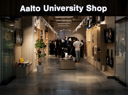 Aalto University Shop interiors with some people in