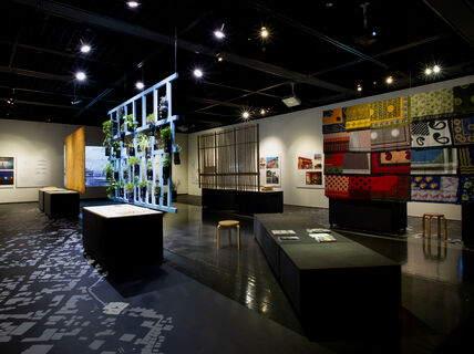 exhibition offers photos, textiles and structures