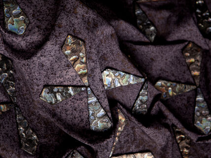 Fabric and appliques made from natural materials by Urs Dierker