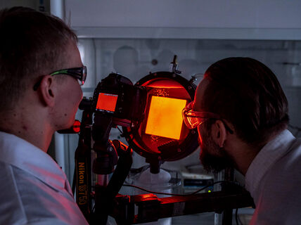 Researchers in the lab