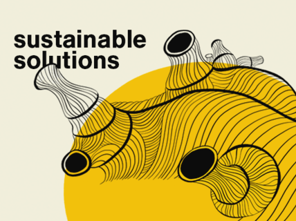 Solutions for sustainability illustration inspired by art piece called Hidaka Ohmu by Julia Lohmann, illustration by Anna Muchenikova