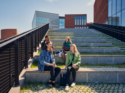 students gathering