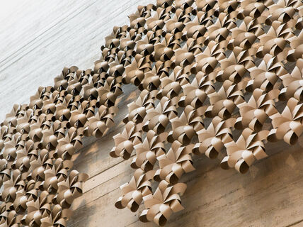 Dipoli artwork on the wall by Inni Pärnänen / photo Aalto Unviersity, Mikko Raskinen