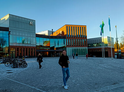Stian Kroken at the Aalto University campus.