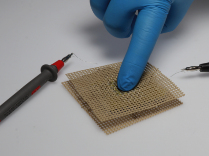 WEARSENSNANO webpage, main image. Photo by Aalto University, Maija Vaara, Mithila Mohan