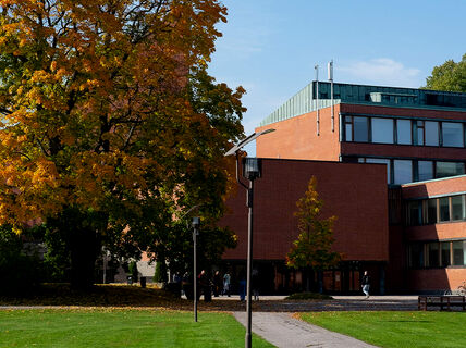 Aalto University campus in the autumn