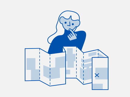 Student guide illustration, campus guide