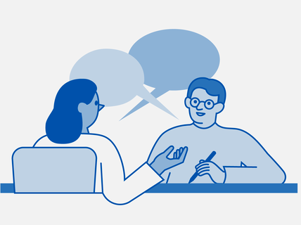 Student guide illustration, support for studying