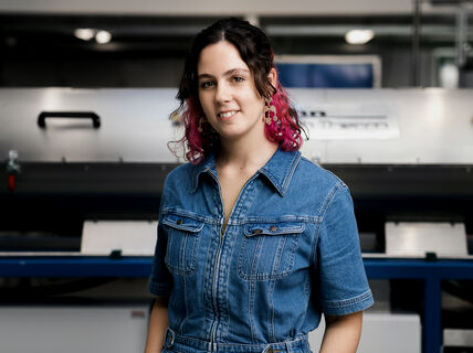 Sofia Guridi pictured in a lab setting.