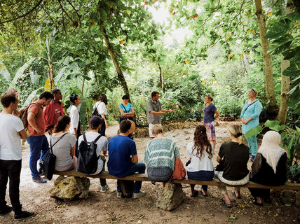 Teachers and students in Tanzania