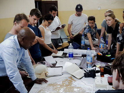 Students and local planners in Tanzania