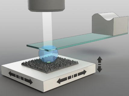 Transparent probe for wetting charactorization