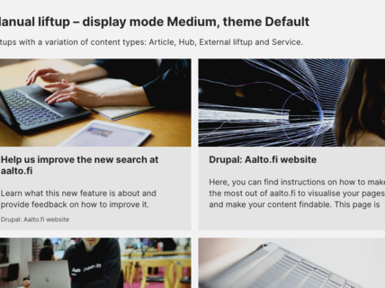 Screen capture of manual liftups