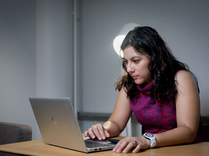 Ana Triana was herself the subject of the research, monitored as she went about her daily life. Photo by Matti Ahlgren.