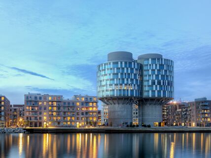 A photo of the Portland Towers In Nordhavn District In Copenhagen. Photographed by Oliver Förstner. 