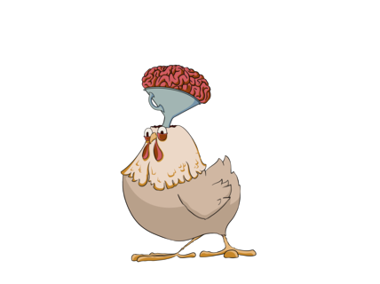 Mitä jos ihmisellä olisi kanan aivot – tai kanalla ihmisen? Kuva: Margot Lepetit.