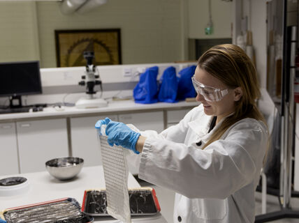 Anna Van Der Lei in the lab